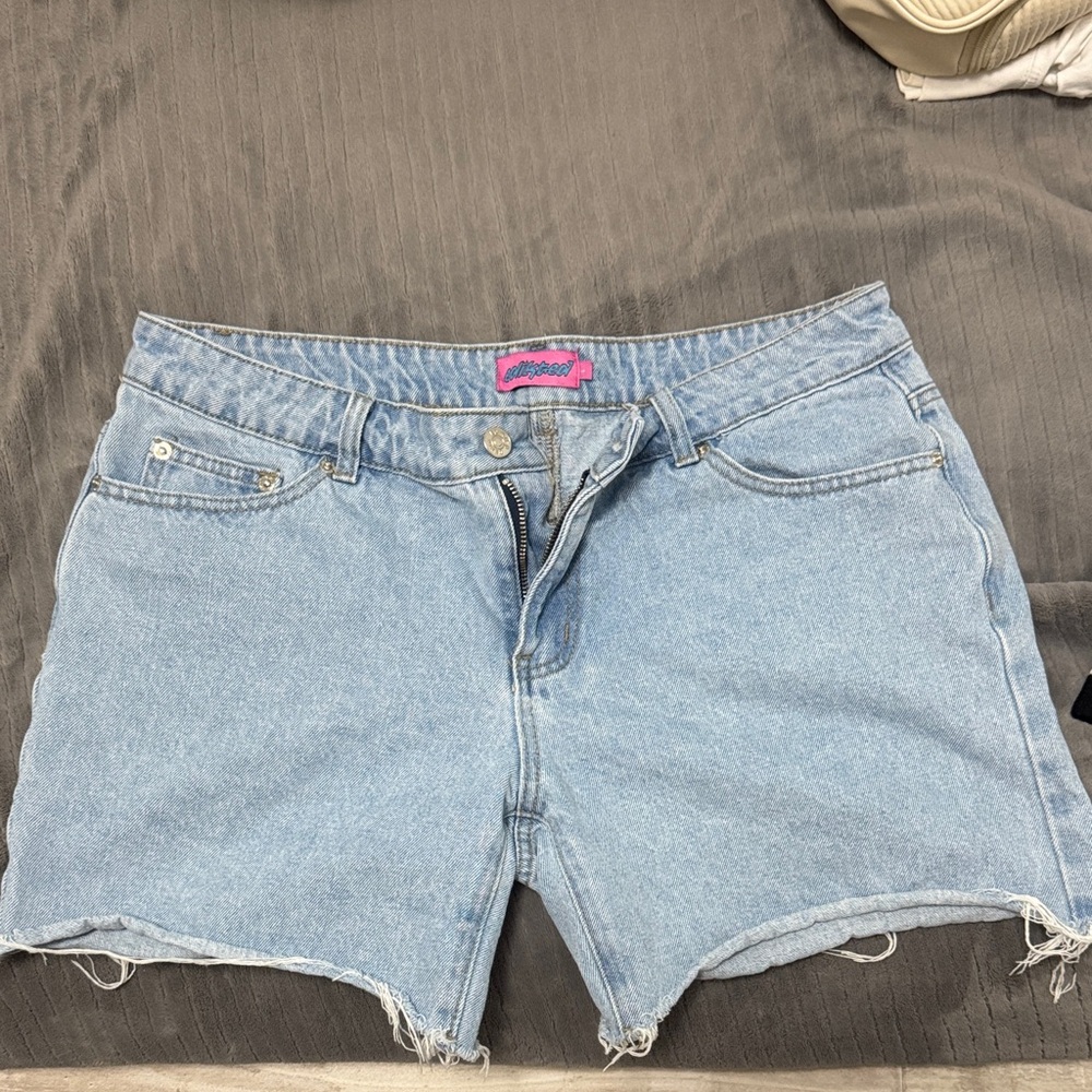 Edikted Women's Light Blue Denim Shorts